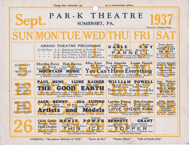Par K Theatre Calendar Cinema Treasures Par K Theatre Calendar Cinema Treasures