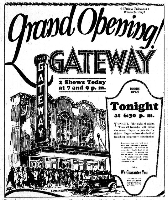 GATEWAY (LAKE, RHODE) Theatre; Kenosha, Wisconsin.