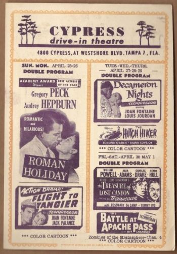 Tampa Cypress Drive-In Handbill