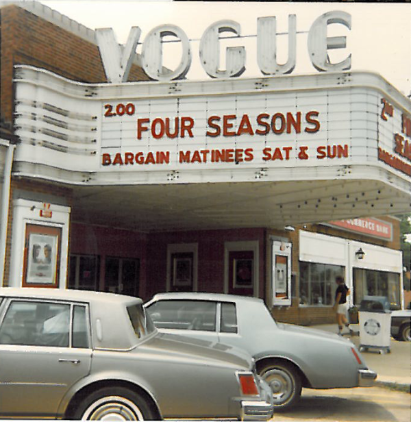 VOGUE Theatre, Shaker Heights, Ohio in July, 1981.