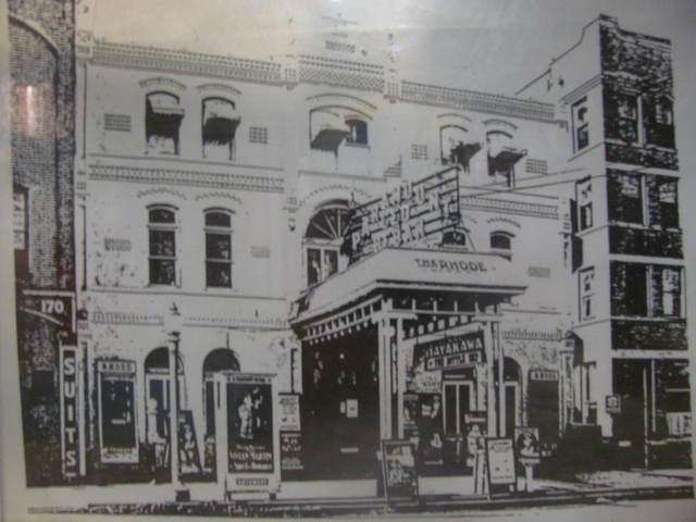 Original RHODE OPERA HOUSE, Kenosha, Wisconsin in 1917 (now the site of the GATEWAY Theatre, renamed RHODE OPERA HOUSE in 1987)