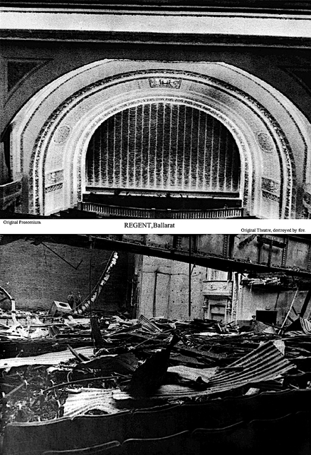 Regent Ballarat – Original Auditorium and Fire Wreckage.