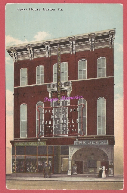 Opera House, Keith Vaudeville, and The Jewel Theatre, ca 1910 post card