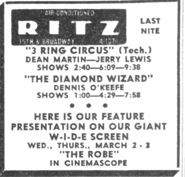  Coming of CinemaScope to the Ritz