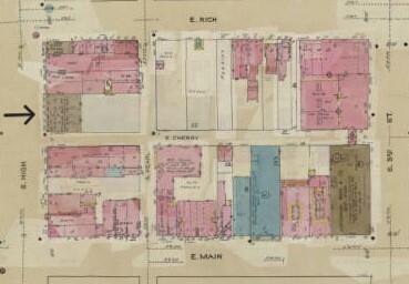 Sanborn insurance map portion