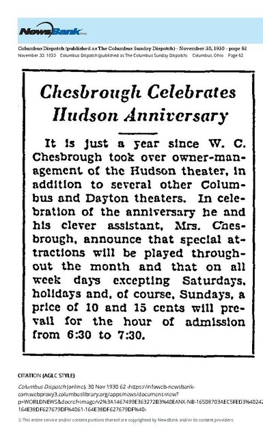 When Chesbrough Owned the Hudson