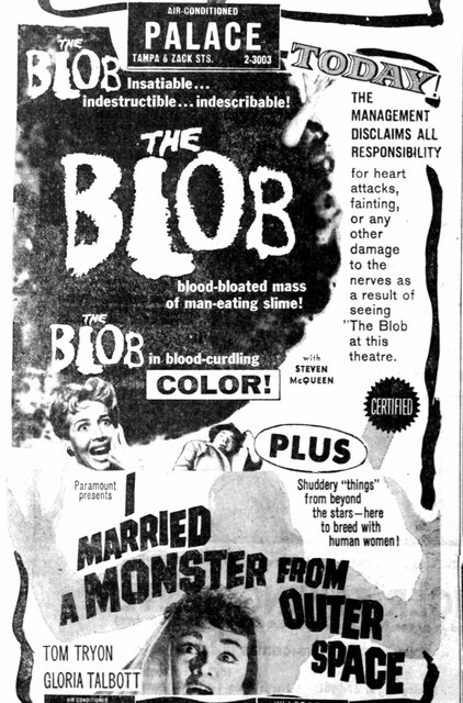 The Blob opens at the Palace Theater Tampa