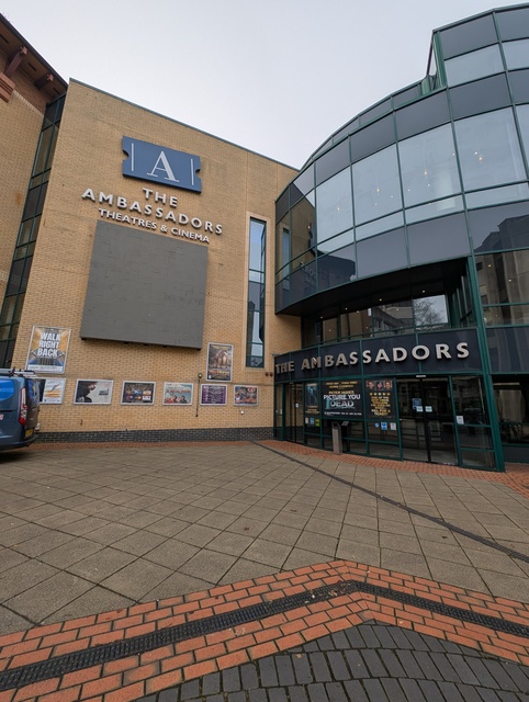 Exterior of the Ambassadors complex, which includes The New Victoria Theatre, Rhoda McGaw Theatre and Nova Cinema.