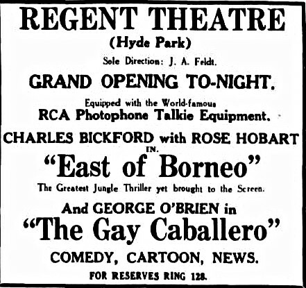 Regent Picture Theatre 111 Charters Towers Road, Townsville, QLD - 1932 Re-opening