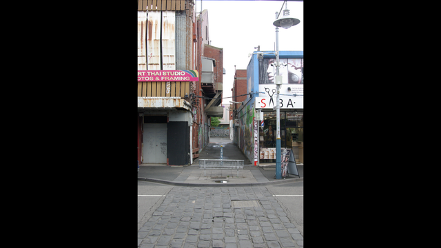 View of lane by Grand Theatre, Paisley Street, Footscray