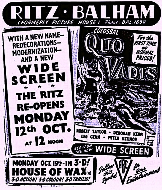 Ritz Cinema 172-174 Balham High Road, London - 1953
