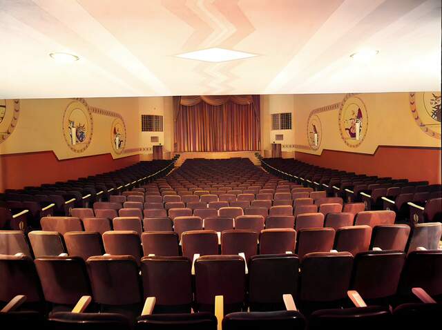 Interior of the Redskin Theatre from the balcony, 822 SW 29th St., Oklahoma City, OK. 1942