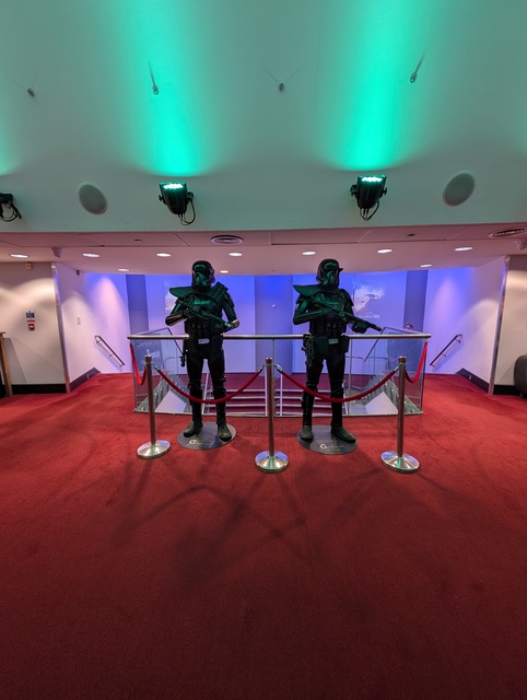 Star Wars Death Trooper figures located in the Concessions foyer
