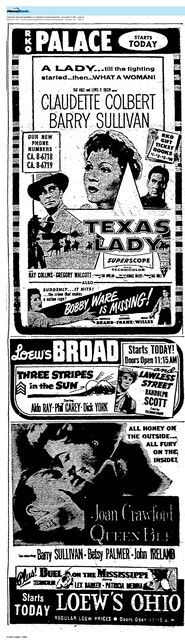 Two Barry Sullivan Films Starting Today !!!