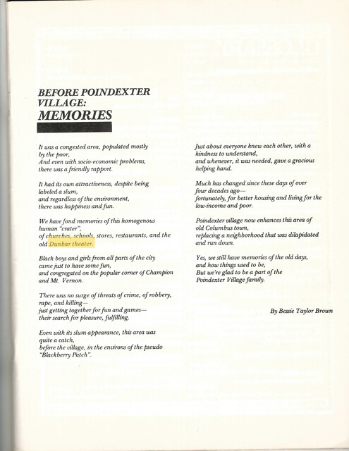 Excerpt from "Beyond Poindexter Village: The Blackberry Patch" by Dr. Anna Bishop