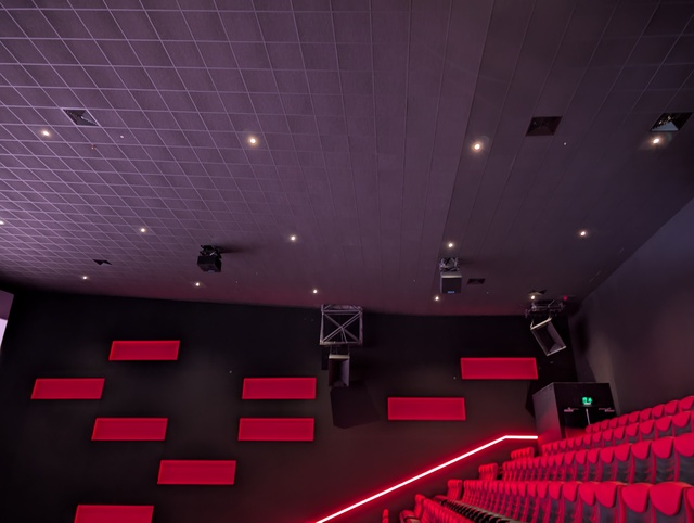 IMAX Screen 1 right side, overhead and rear corner speakers