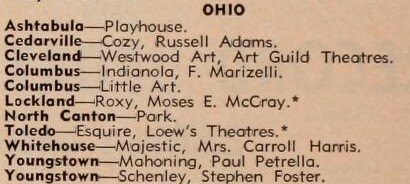 Theaters Renovated 1961-62