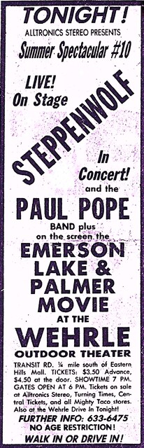 Wehrle Outdoor Theatre 6707 Transit Road, Williamsville, NY - 1979