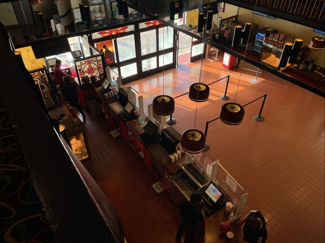 Overhead shot of lobby.