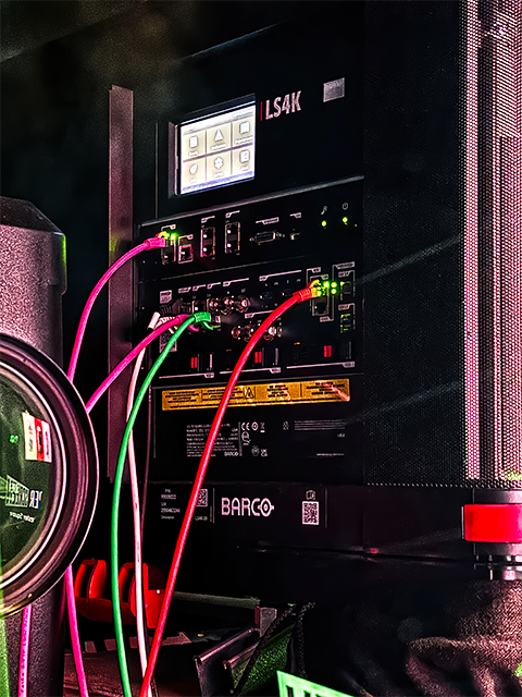 Cineworld (Empire) Leicester Square – Close-up View of "HDR by Barco" Projector in Booth.