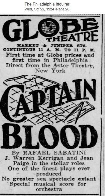 Oct 22, 1924, 1st time in Philadelphia 