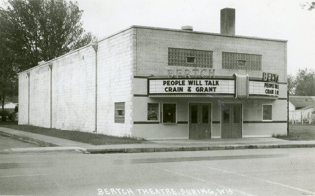 Bertch Theater, c. 1951, later renamed Suring Theater