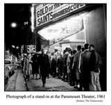 1961 Civil Rights Demonstration in front of the Paramount
