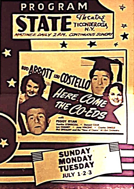 State Theatre 91 Montcalm Street, Ticonderoga, NY - 1945