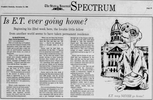 Newspaper Article About The Long Engagement of E.T.