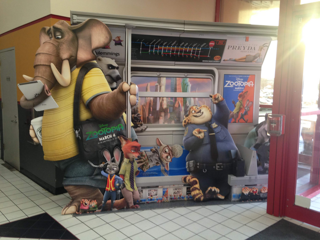 Zootopia subway standee