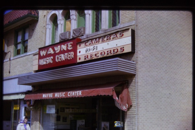 Circa 1950s photo credit The Wayne Historical Society. As Wayne Music Center.