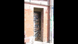 Open door in lane, Grand Theatre, Paisley Street, Footscray