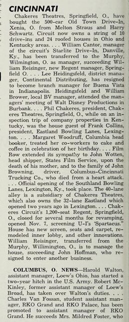 November 1961 News - Part 1