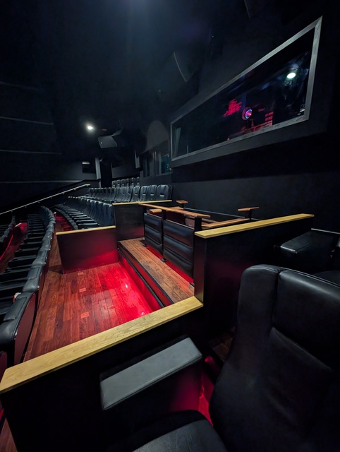 SuperScreen seats removed since the installation of the Barco HDR projector