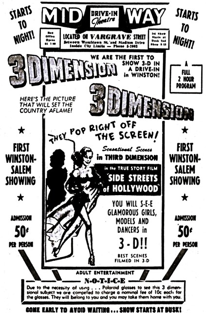 Midway Drive-In 900 Free Street, Winston-Salem, NC  - 1953