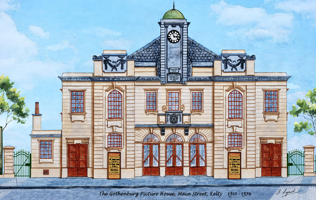 Watercolour picture of the Gothenburg Picture House Kelty