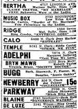 April 21, 1936 newspaper listing showing the Blaine Theatre using an address of 3743. 