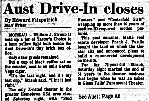 Aust's Open Air Theatre Saratoga Road and Spier Falls Road, South Glens Falls, NY 