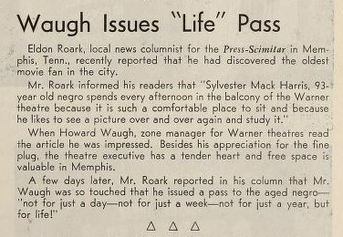 The City's Oldest Movie Fan