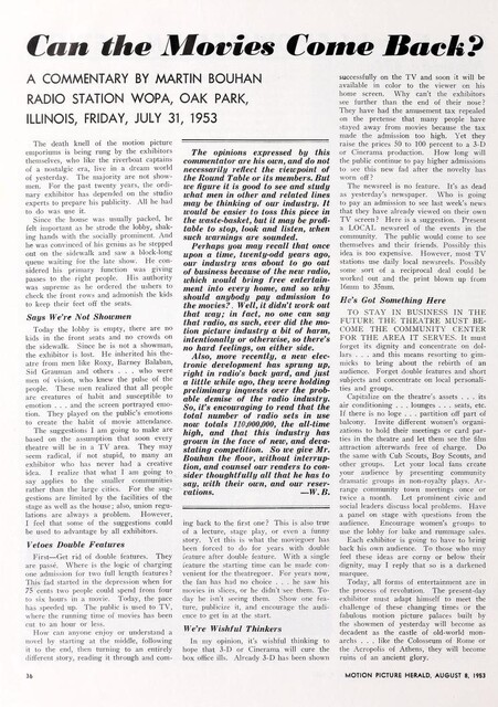 Consider all of the changes that have happened since 1953