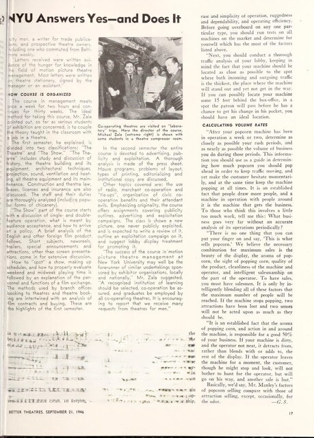 Any College Theater Management Students in the Membership? - II