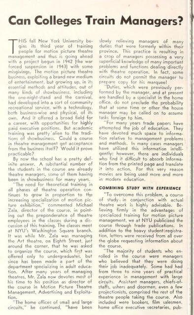 Any College Theater Management Students in the Membership? - I