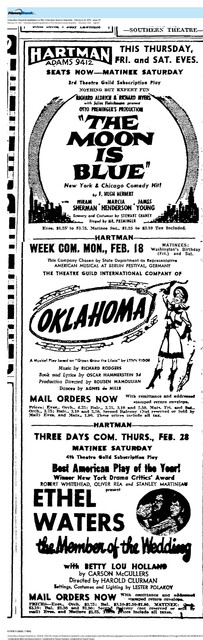 All of these stage productions were made into movies in the fifties.