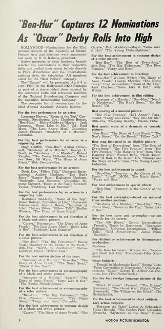 The Oscars 1960 Ceremony