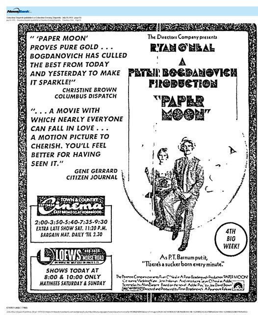 Ryan O'Neal, RIP (1941 - 2023), Peter Bogdanovich, RIP (1939 - 2022)