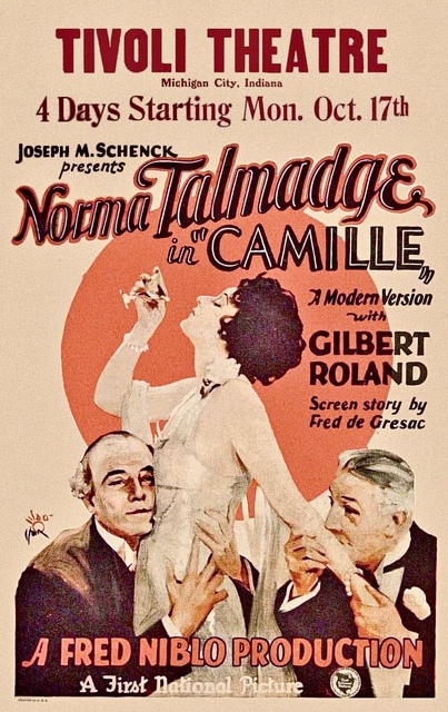 Poster announcing “Camille” (1926) starring Norma Talmadge 