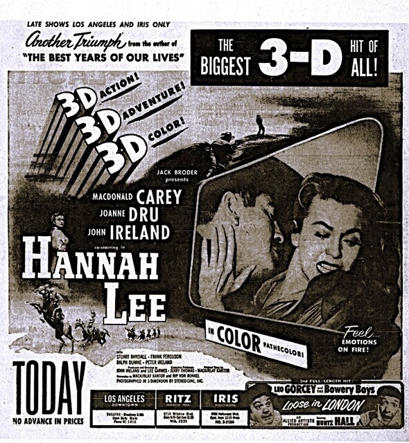 Iris Theatre 6415 Hollywood Boulevard, Los Angeles, CA  - 1953 3D Presentation