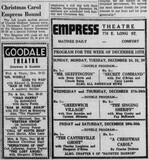 Movie Theatre Ads on December 23, 1944