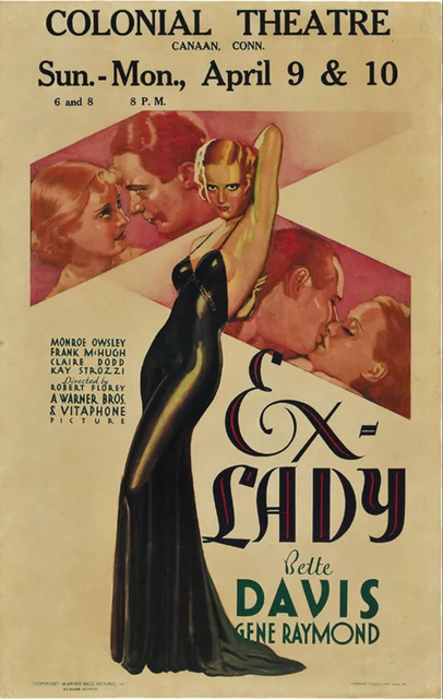 Poster advertisement for Ex Lady (1933) starring 