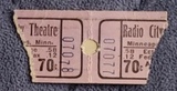 ["Radio City Theatre ticket stub"]